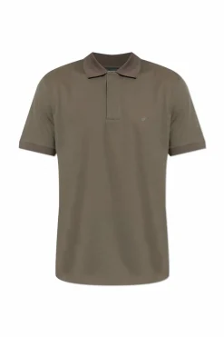 Emporio Armani ZIELONY Bawełniane polo