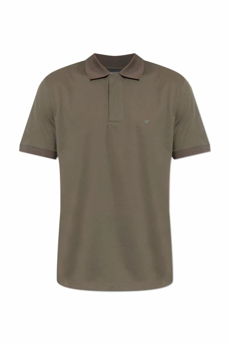 Emporio Armani ZIELONY Bawełniane polo