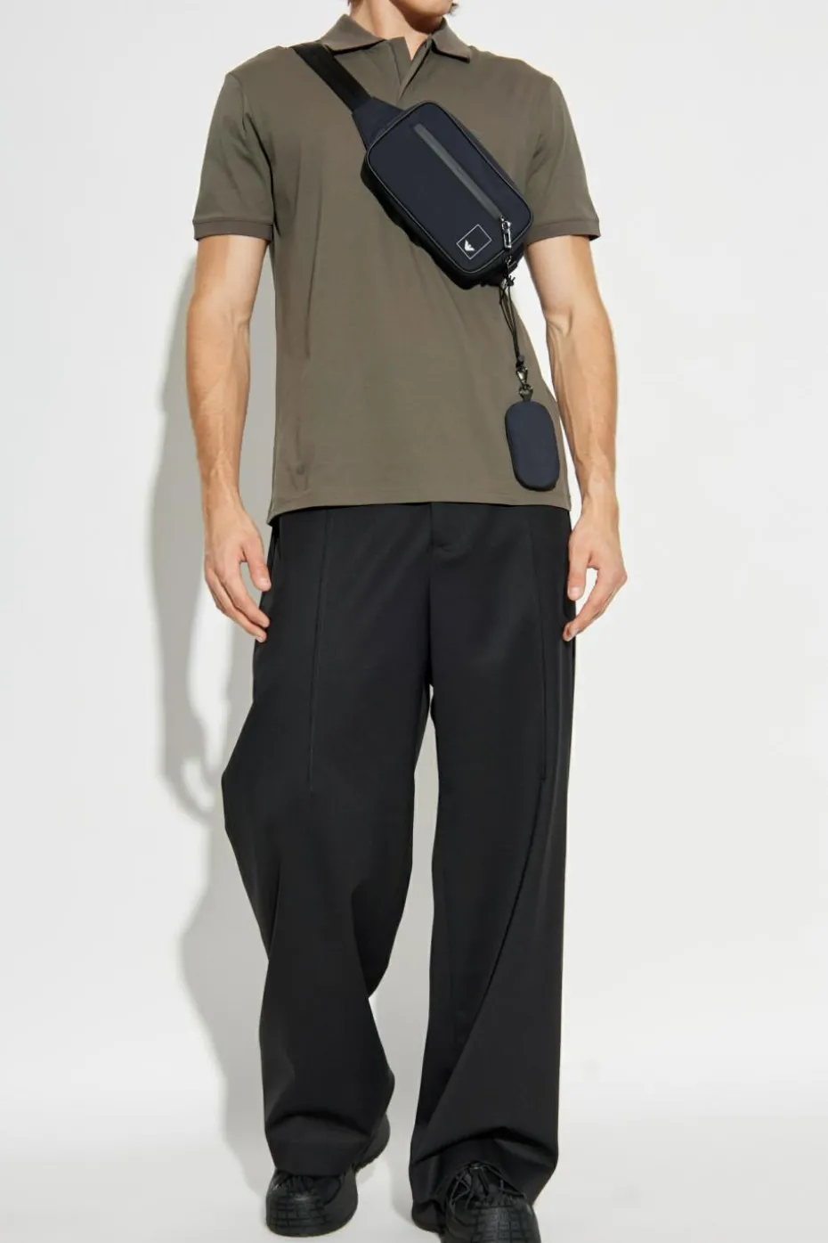 Emporio Armani ZIELONY Bawełniane polo