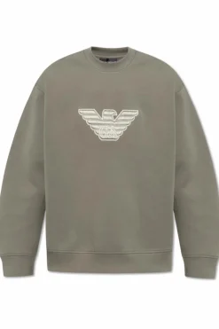 Emporio Armani ZIELONY Bluza z logo