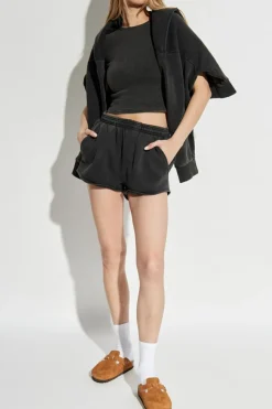 ENTIRE STUDIOS CZARNY T-shirt `Micro Waffle`
