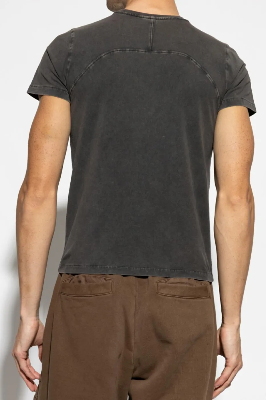 ENTIRE STUDIOS SZARY Bawełniany t-shirt