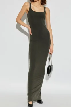 ENTIRE STUDIOS SZARY Sukienka `Square Neck Maxi`