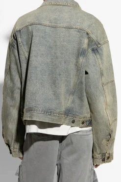 ENTIRE STUDIOS ZIELONY Kurtka jeansowa