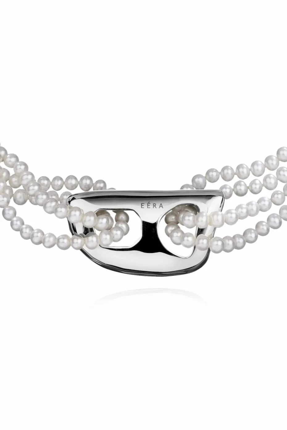 EÉRA SREBRNY Choker z perłami