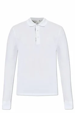 Etro BIAŁY Polo z długimi rękawami