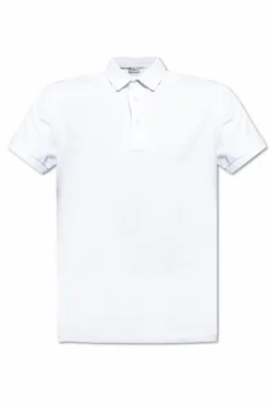 Etro BIAŁY Polo z wyszytym logo