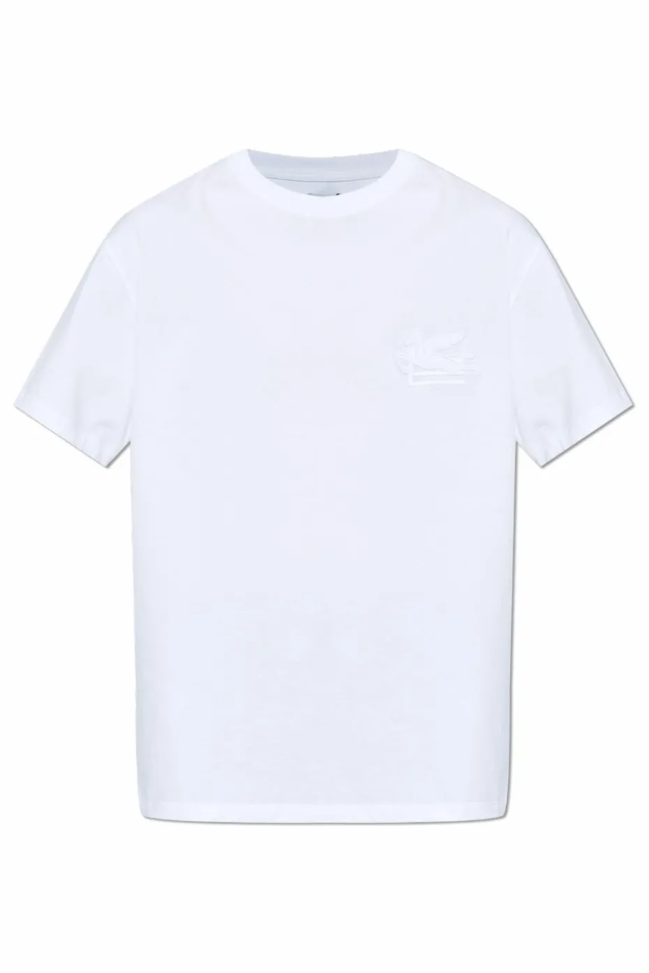 Etro BIAŁY T-shirt z wyszytym logo