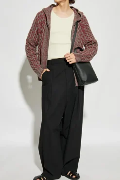 Etro BORDO Kardigan z kapturem