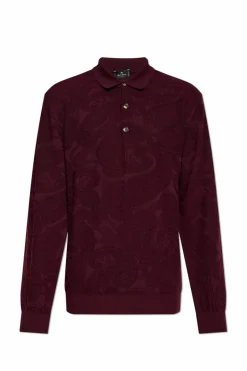Etro BORDO Polo z długimi rękawami