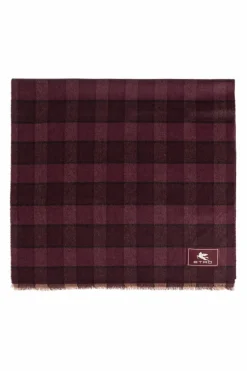 Etro BORDO Szal w kratę