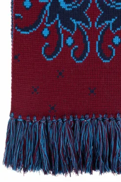 Etro BORDO Wełniany szal z frędzlami