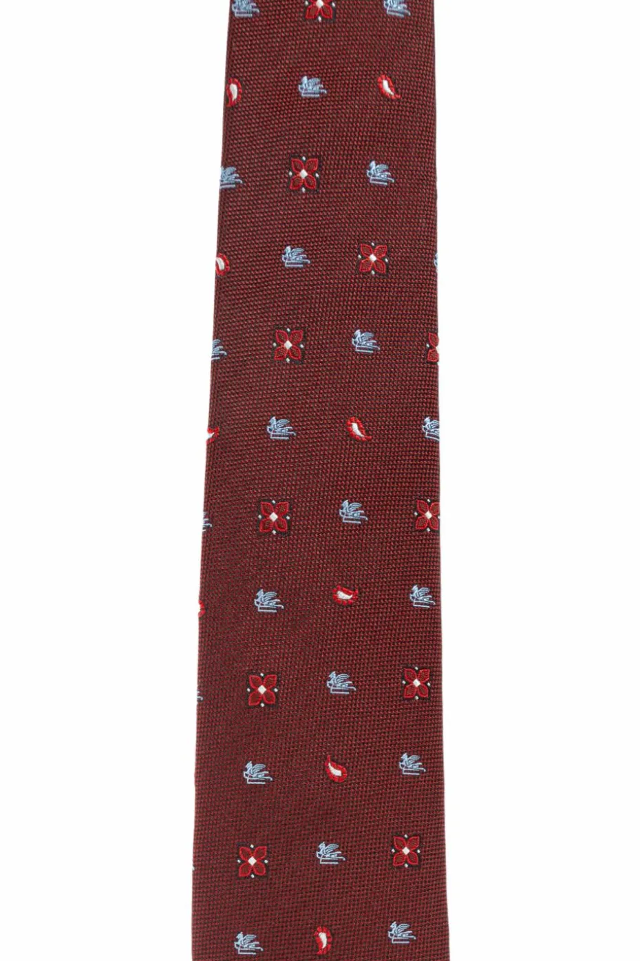 Etro BORDO Wzorzysty krawat