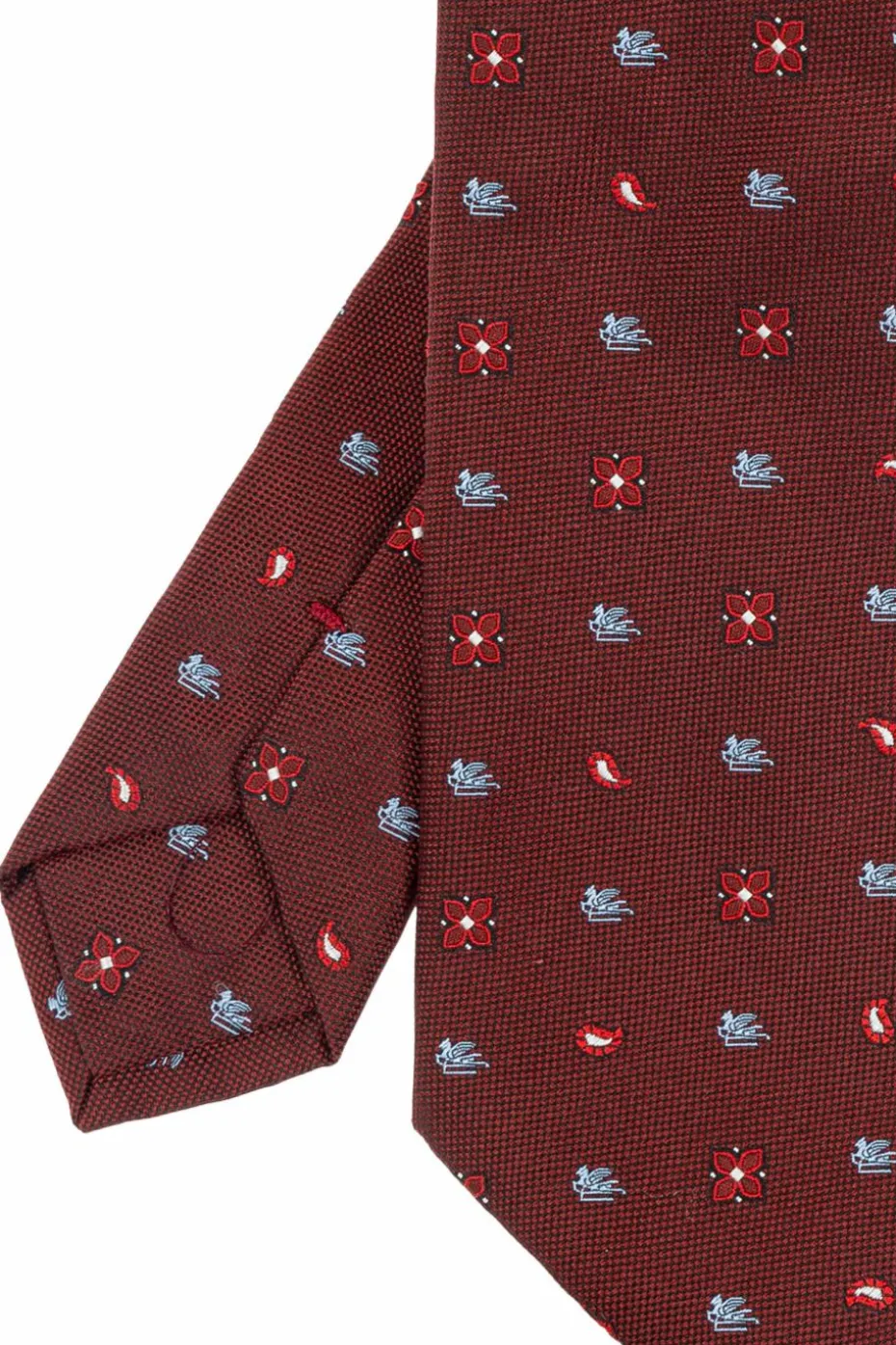 Etro BORDO Wzorzysty krawat