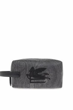 Etro CZARNY Kosmetyczka z wyszytym logo