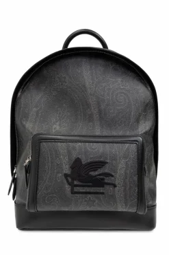 Etro CZARNY Plecak z logo