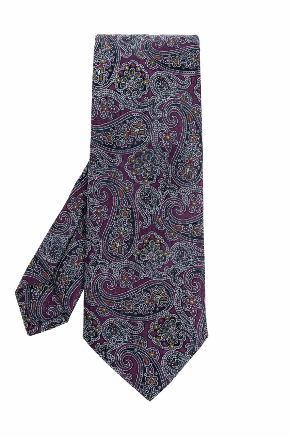 Etro FIOLETOWY Wzorzysty krawat