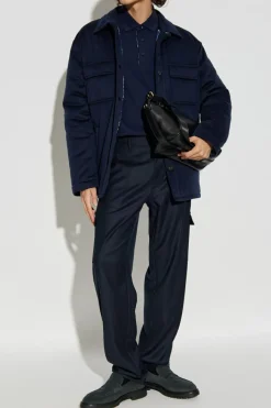 Etro GRANATOWY Bawełniane polo