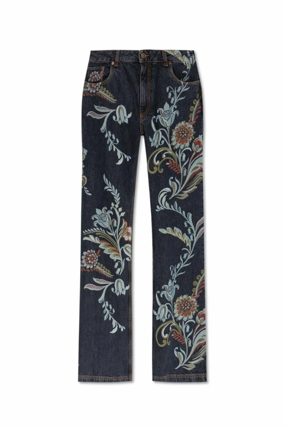 Etro GRANATOWY Jeansy z rozszerzanymi nogawkami