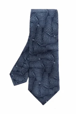 Etro GRANATOWY Jedwabny krawat