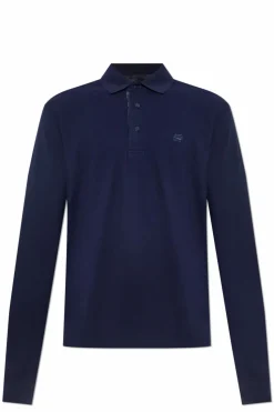 Etro GRANATOWY Polo z logo