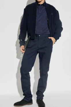 Etro GRANATOWY Polo ze wzorem
