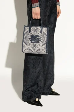 Etro GRANATOWY Torba do ręki