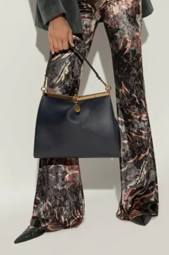 Etro GRANATOWY Torba do ręki `Vela Large`