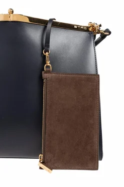 Etro GRANATOWY Torba do ręki `Vela Large`