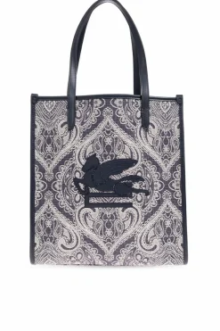 Etro GRANATOWY Torba typu `shopper`