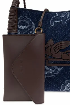 Etro GRANATOWY Torba typu `shopper`
