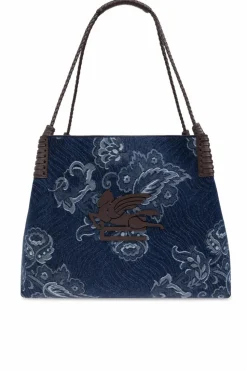 Etro GRANATOWY Torba typu `shopper`