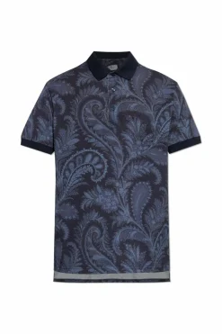Etro GRANATOWY Wzorzyste polo