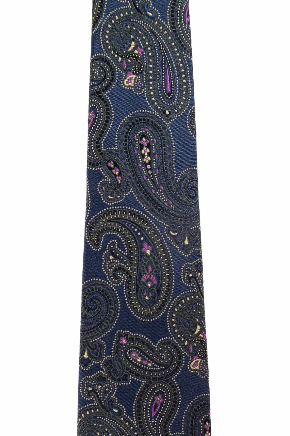 Etro GRANATOWY Wzorzysty krawat