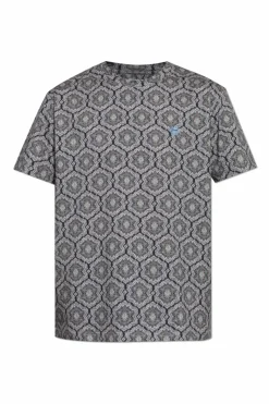 Etro GRANATOWY Wzorzysty t-shirt