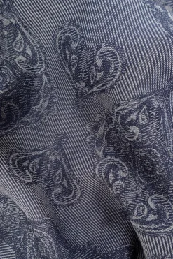 Etro GRANATOWY Wzorzysty szal