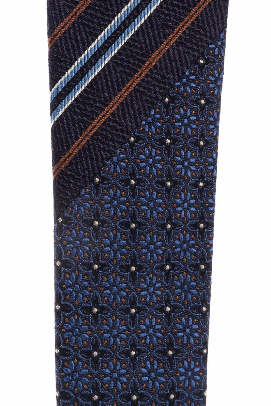 Etro GRANATOWY Wzorzysty krawat