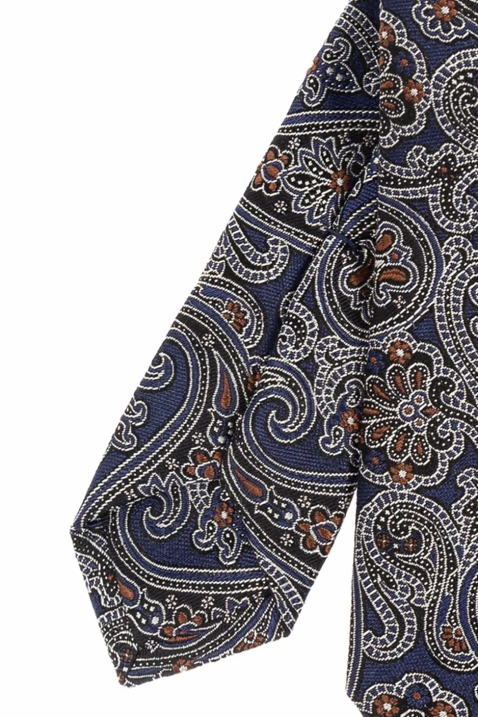 Etro GRANATOWY Wzorzysty krawat