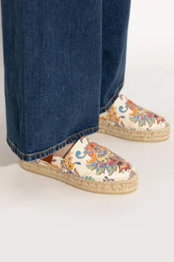 Etro kremowy Espadryle na platformie