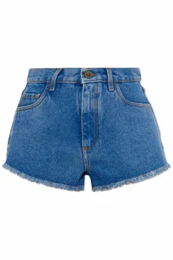 Etro NIEBIESKI Jeansowe szorty z efektem `vintage`