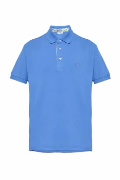 Etro NIEBIESKI Polo z wyszytym logo