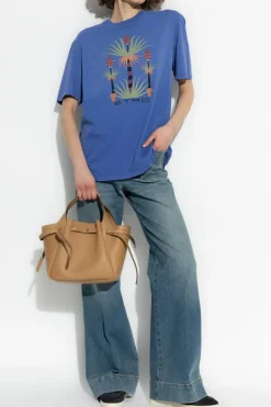 Etro NIEBIESKI T-shirt z kolorowym nadrukiem