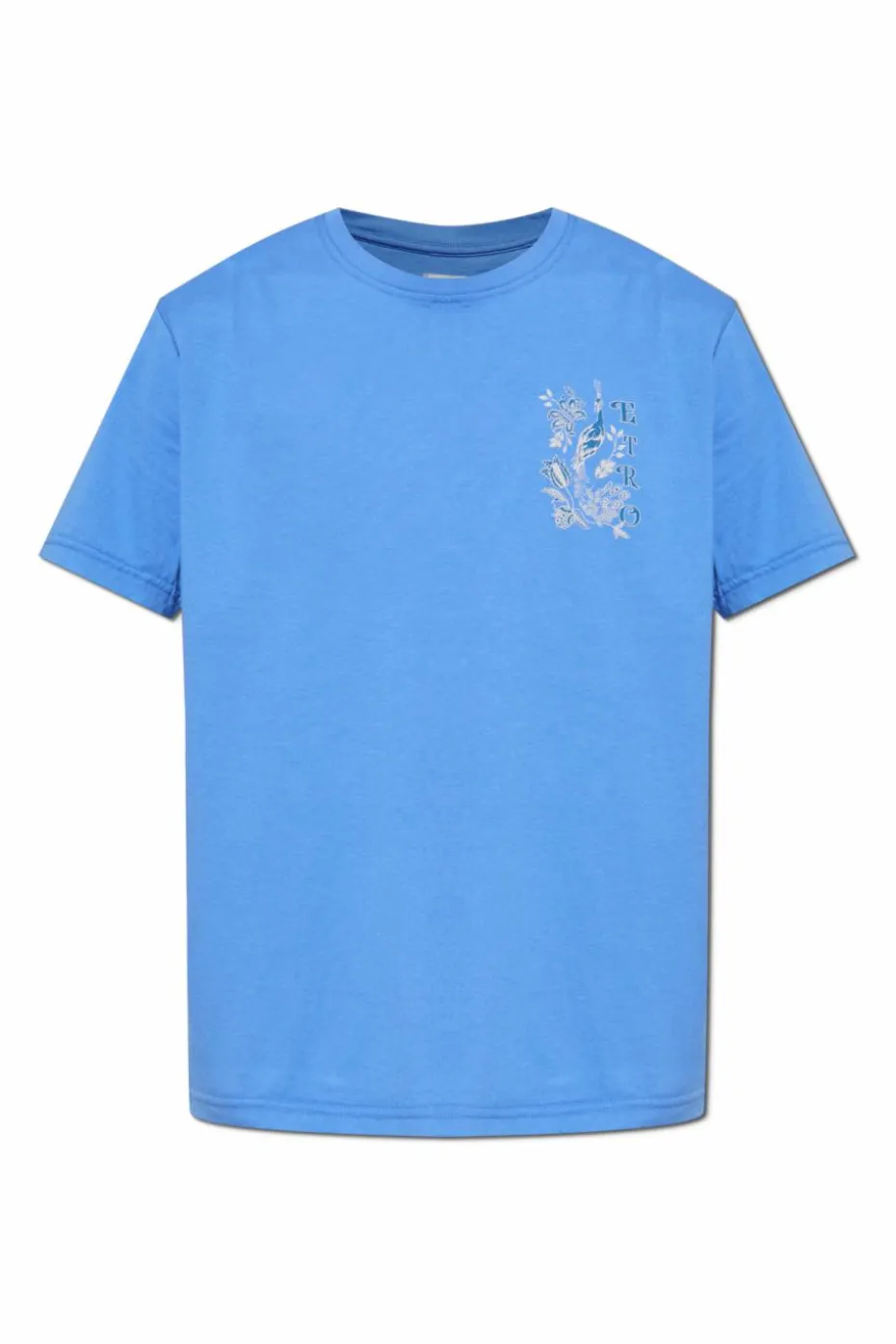 Etro NIEBIESKI T-shirt z kolorowym nadrukiem