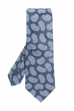 Etro NIEBIESKI Wzorzysty krawat