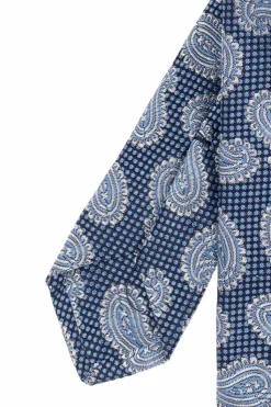 Etro NIEBIESKI Wzorzysty krawat