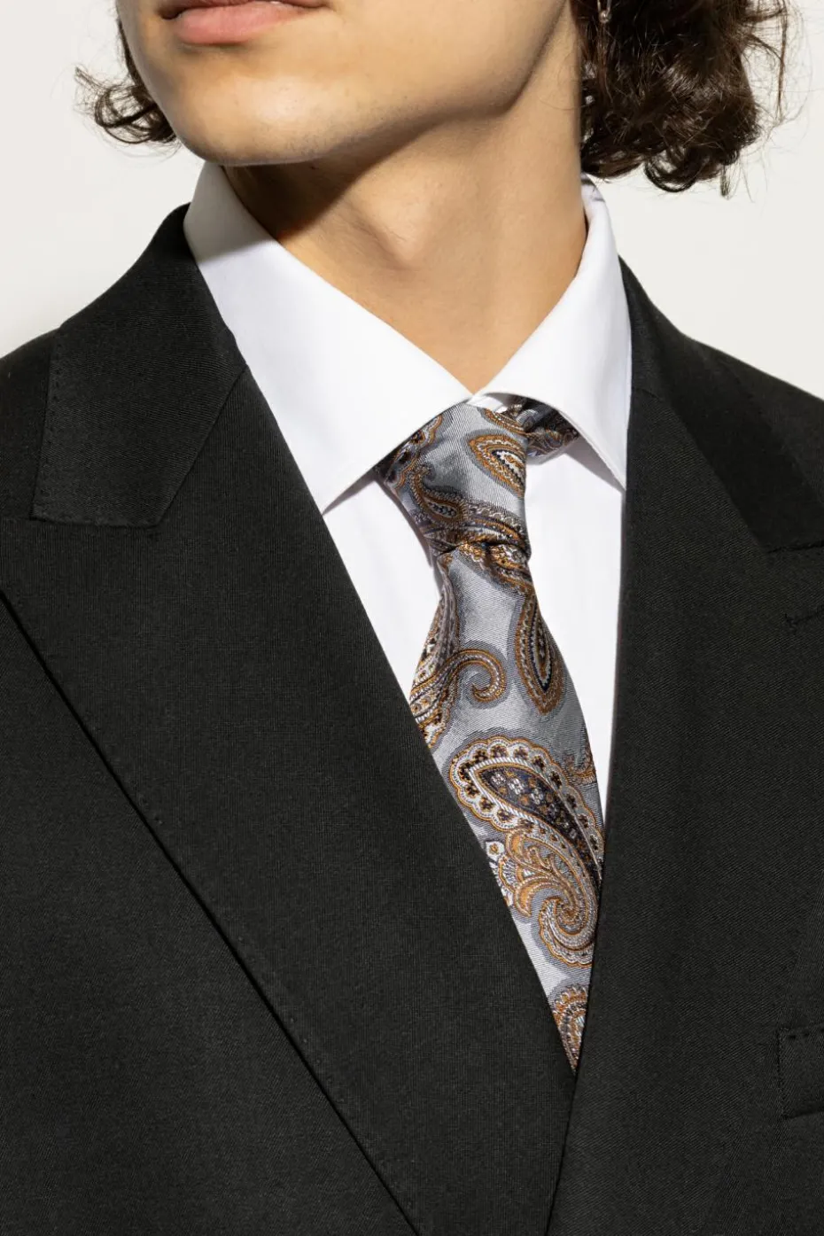 Etro NIEBIESKI Wzorzysty krawat