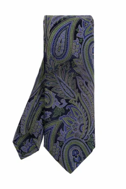 Etro ZIELONY Wzorzysty krawat