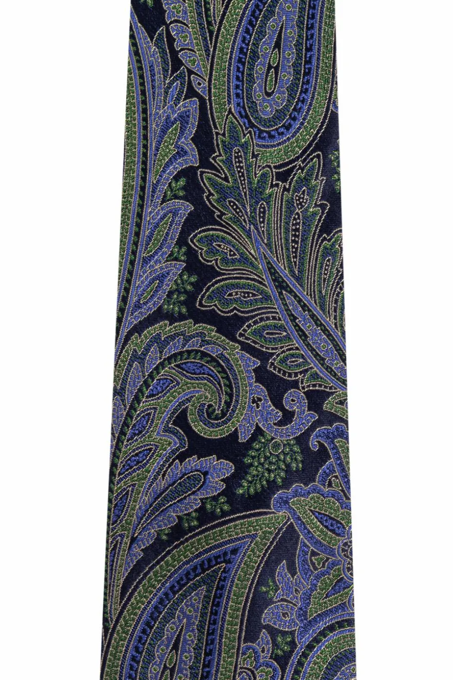 Etro ZIELONY Wzorzysty krawat