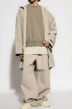 Fear Of God Essentials beżowy Płaszcz typu `oversize`