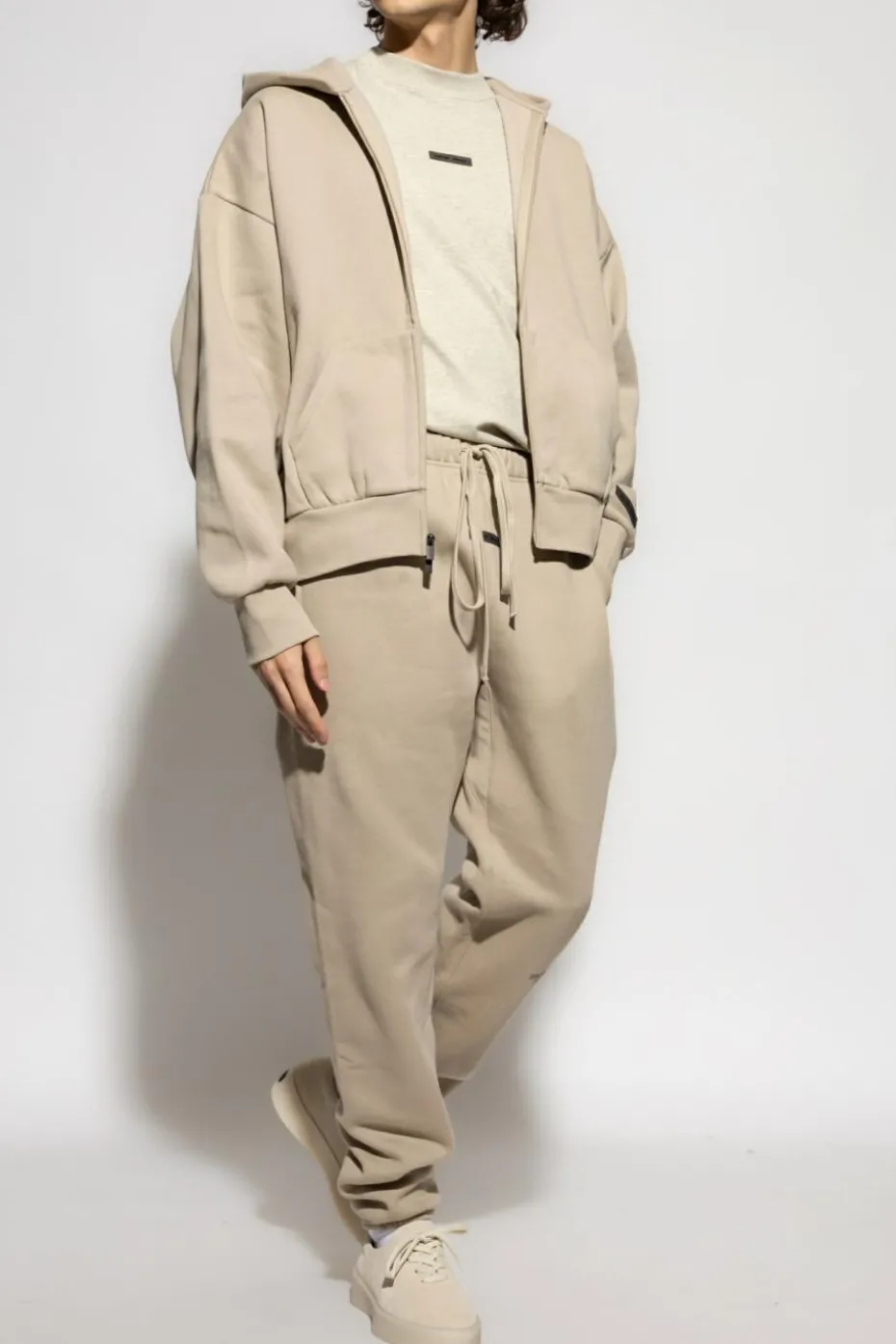 Fear Of God Essentials beżowy Dresowe spodnie